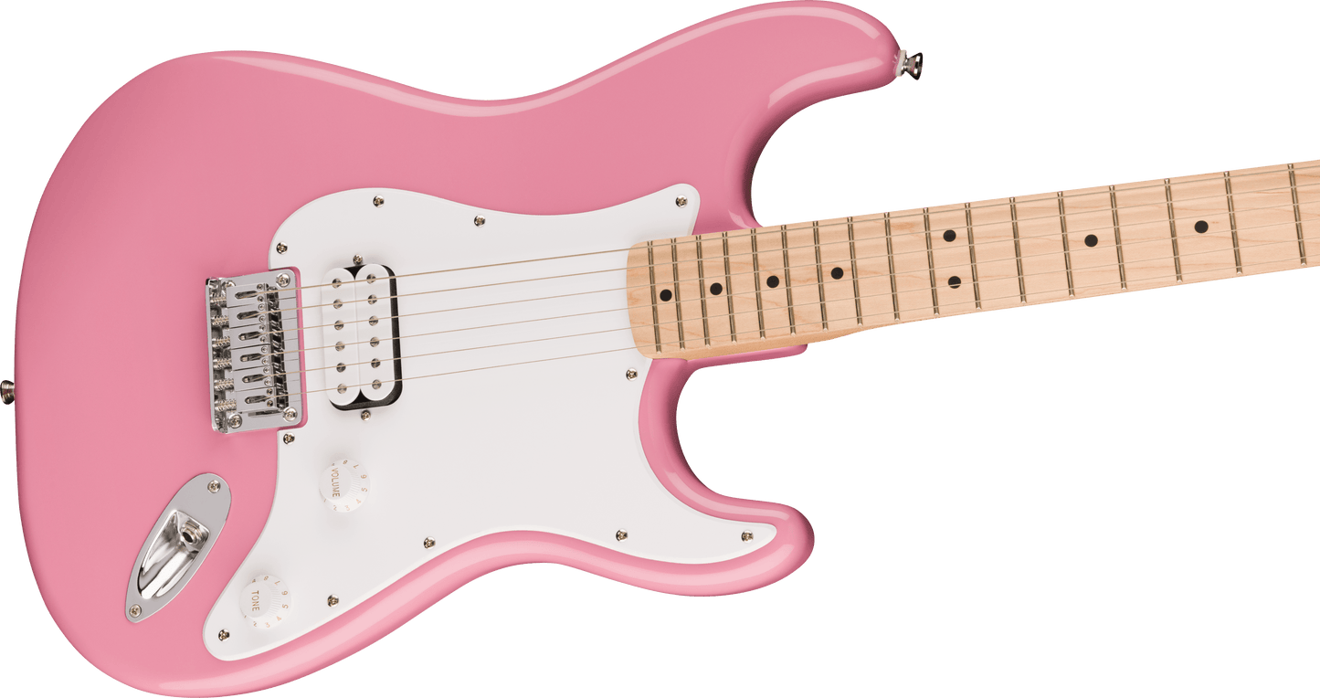 Squier Sonic® Stratocaster® HT H, Maple Fingerboard, White Pickguard, Flash Pink
