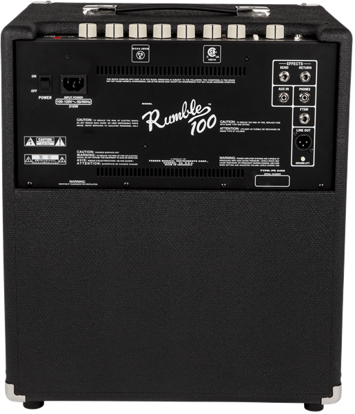 Fender Rumble™ 100 (V3), 120V, Black/Silver