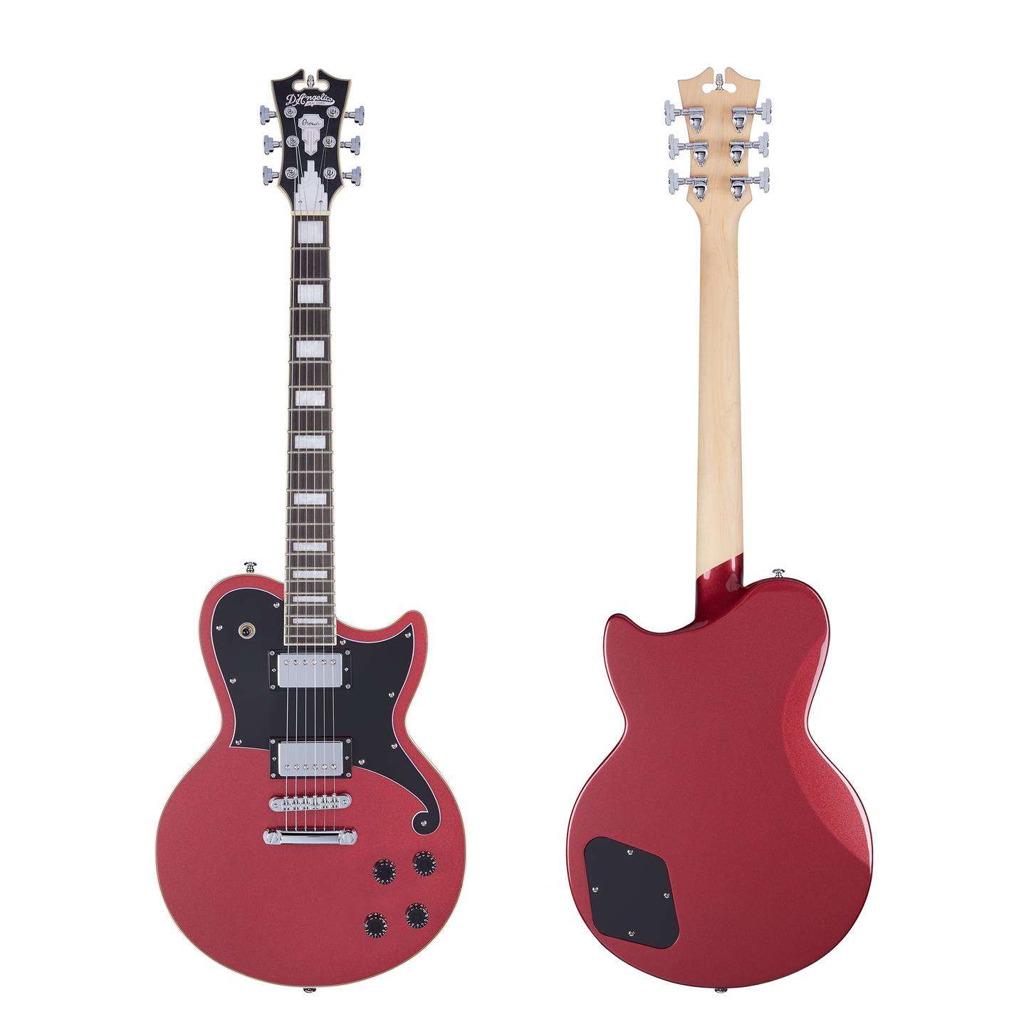 D'Angelico Premier Atlantic Electric Guitar - Oxblood with Stopbar Tailpiece