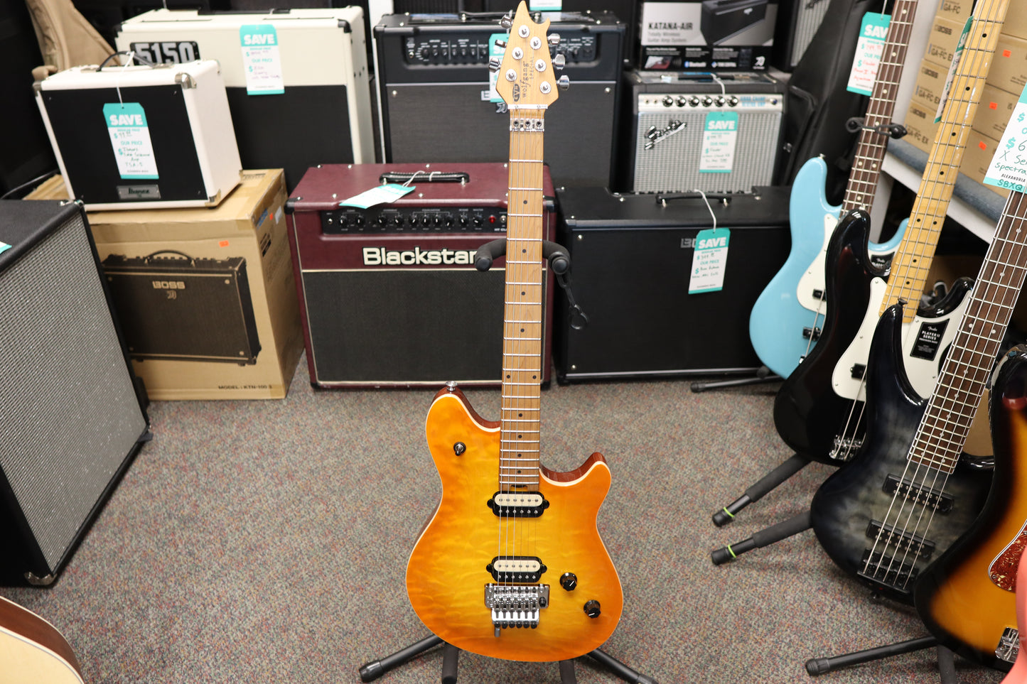 EVH Wolfgang Special Electric Guitar - Solar Burst - Wolfgang® - Quilt Maple, Baked Maple Fingerboard
