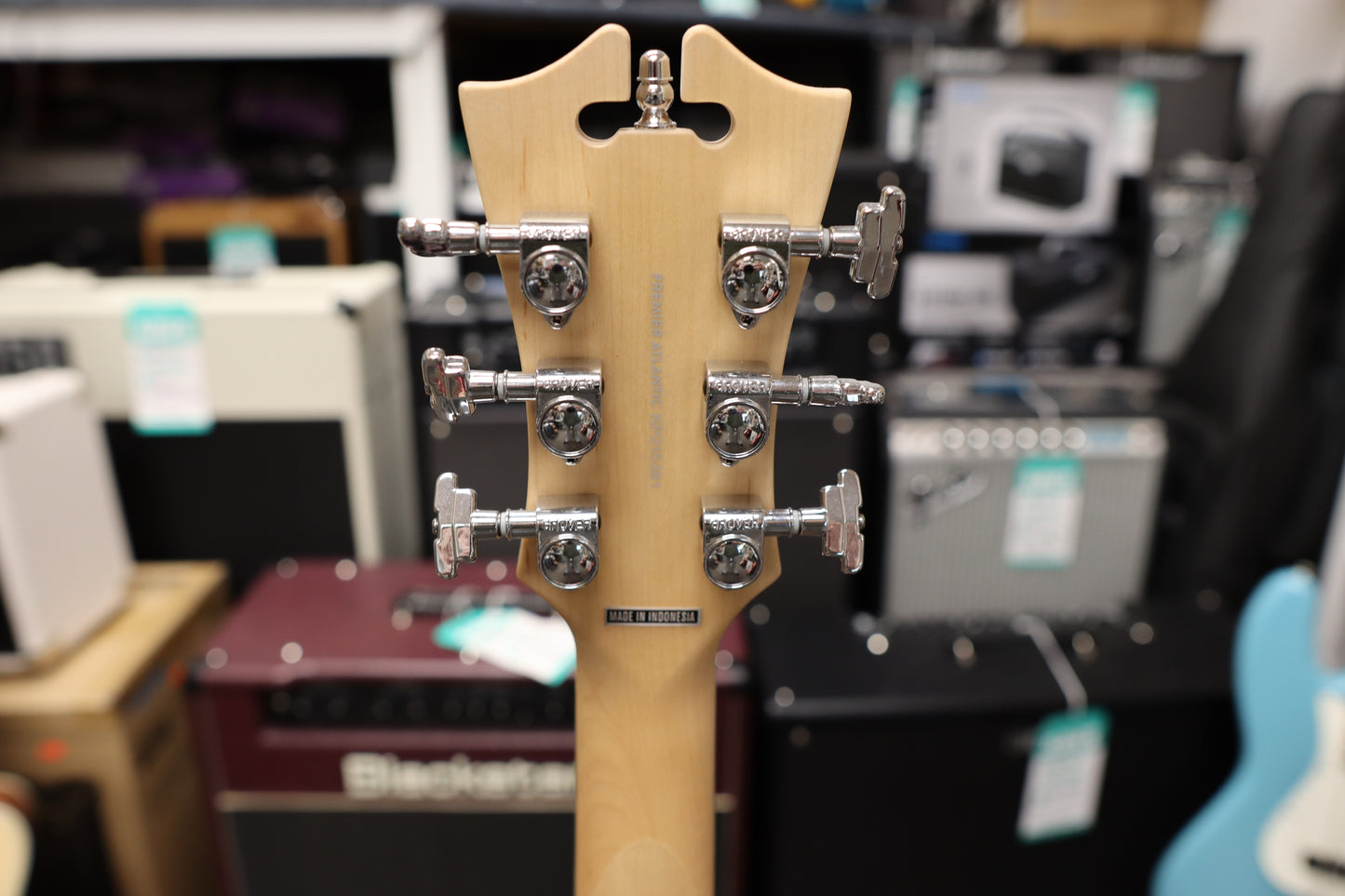 D'Angelico Premier Atlantic Electric Guitar - Oxblood with Stopbar Tailpiece