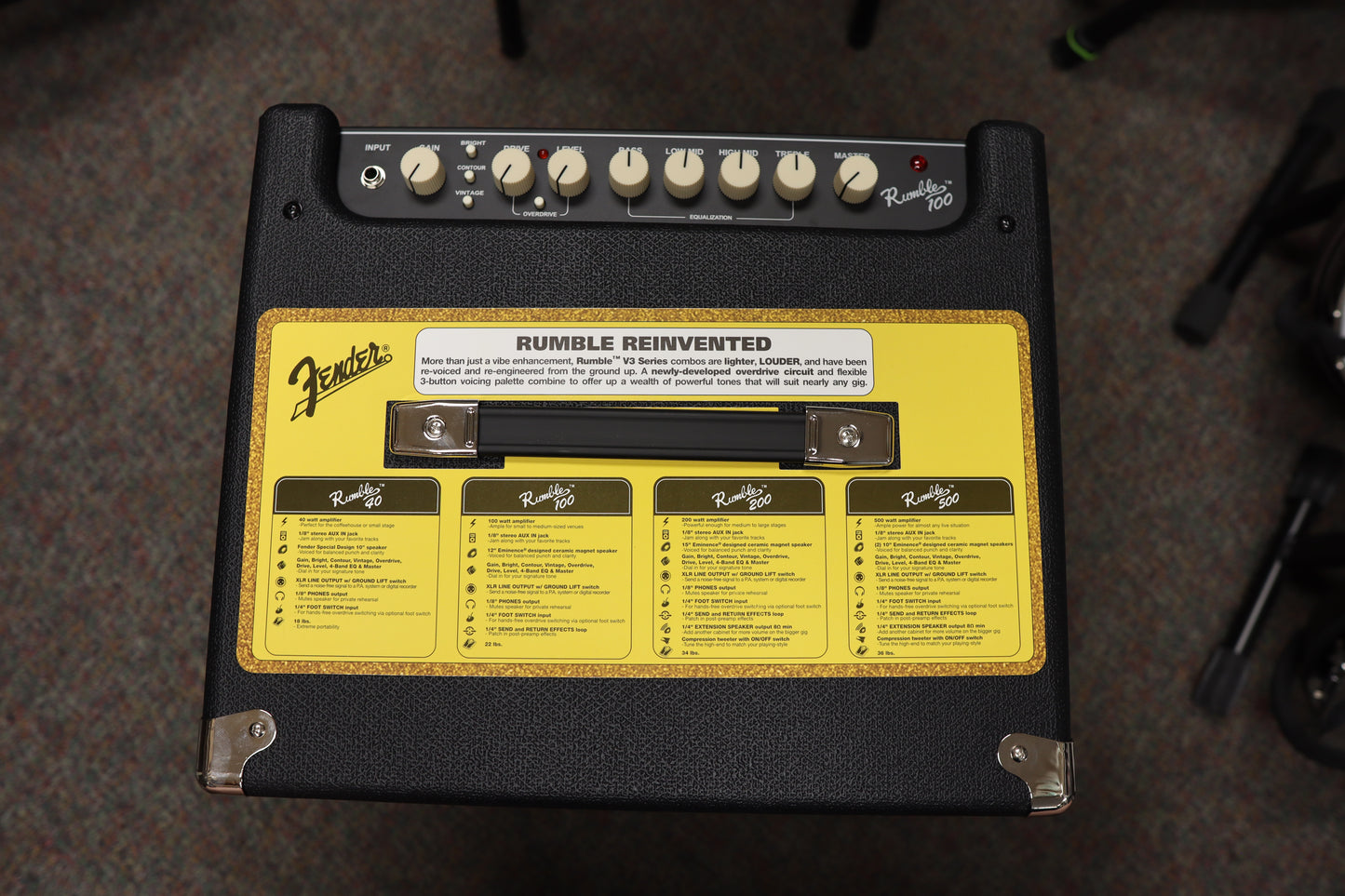 Fender Rumble™ 100 (V3), 120V, Black/Silver