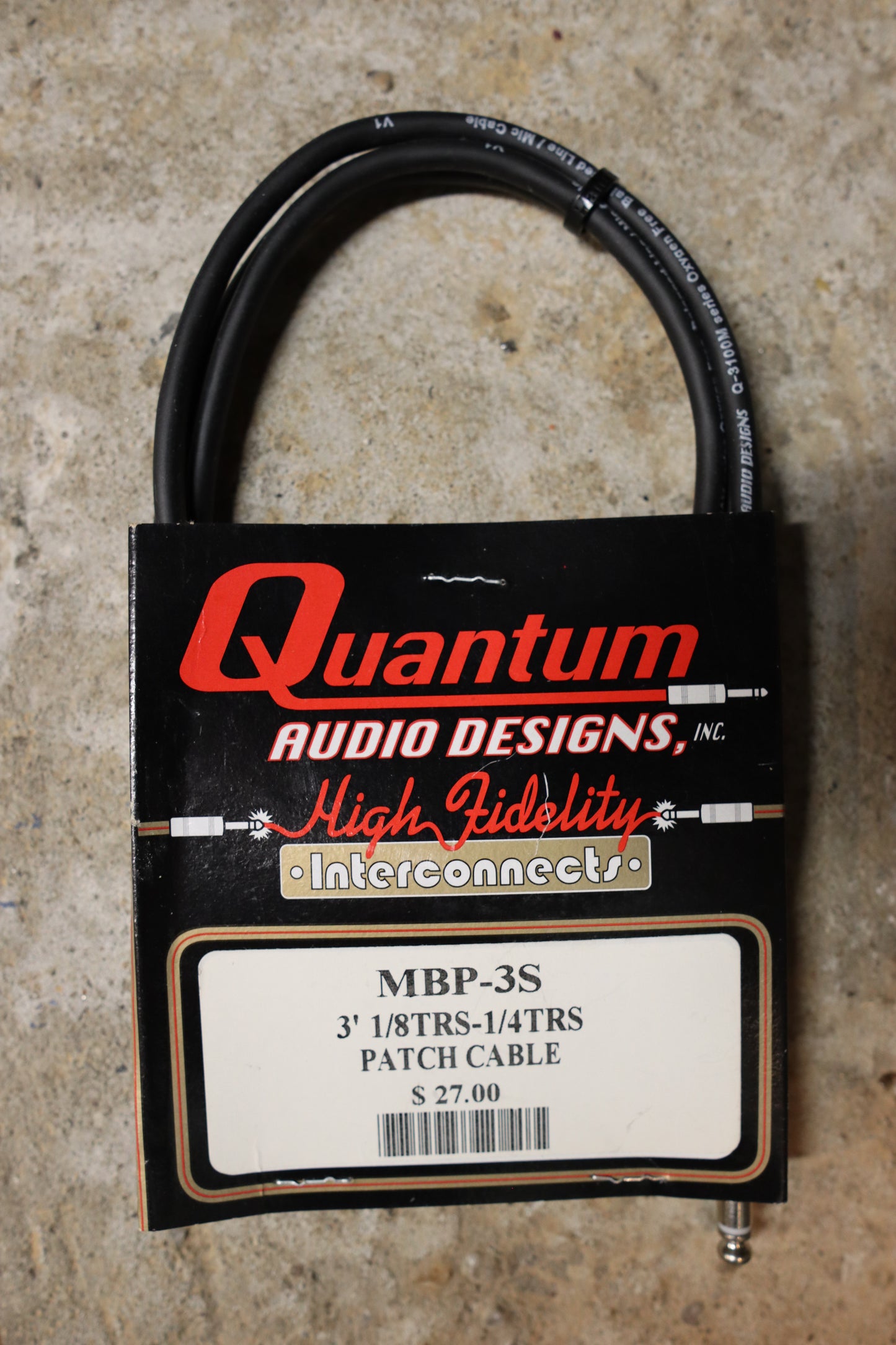 Quantum Audio Designs MBP 1/8" TRS to 1/4" TRS Cable