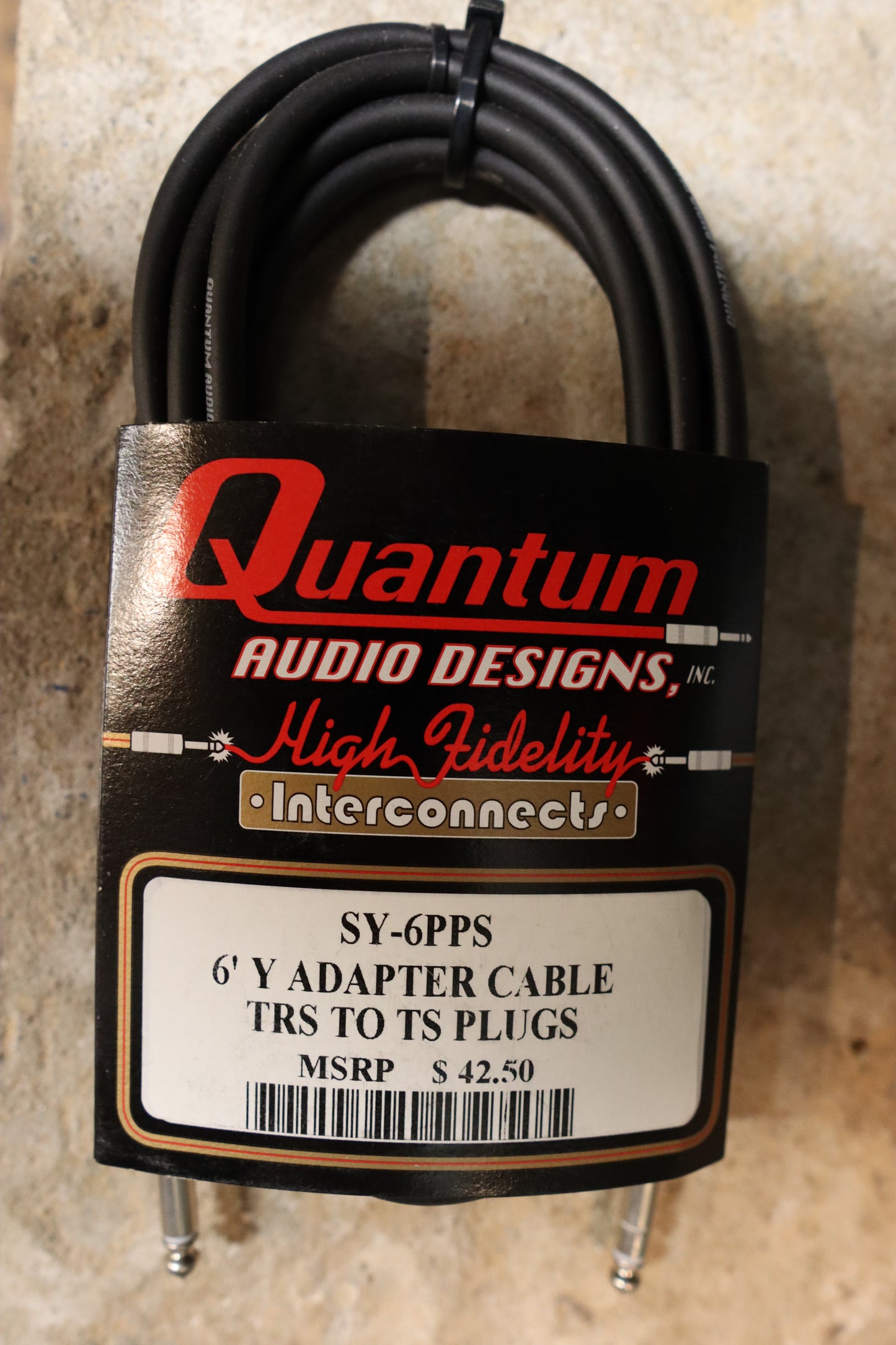 Quantum Audio Designs Y Adapter Cable 1/4" TRS to 1/4" TS
