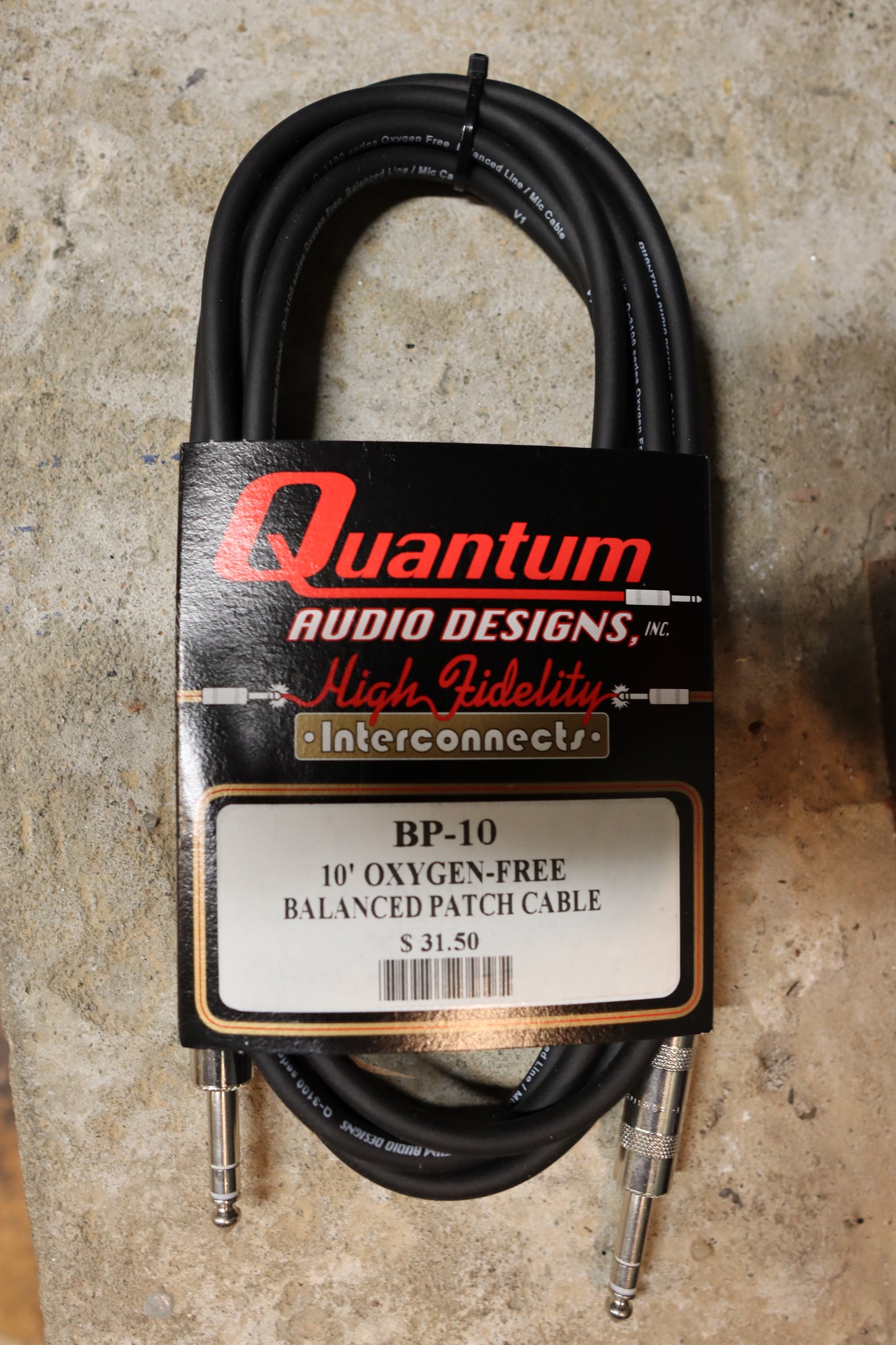 Quantum Audio Designs 1/4" TRS Cable Oxygen-Free Balanced