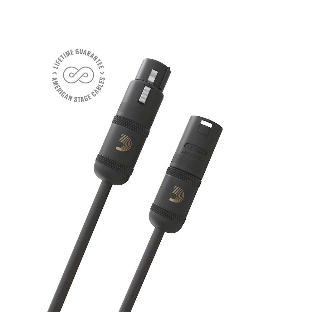 D'Addario AMERICAN STAGE XLR MICROPHONE/POWERED SPEAKER CABLE XLR to XLR - 10ft.