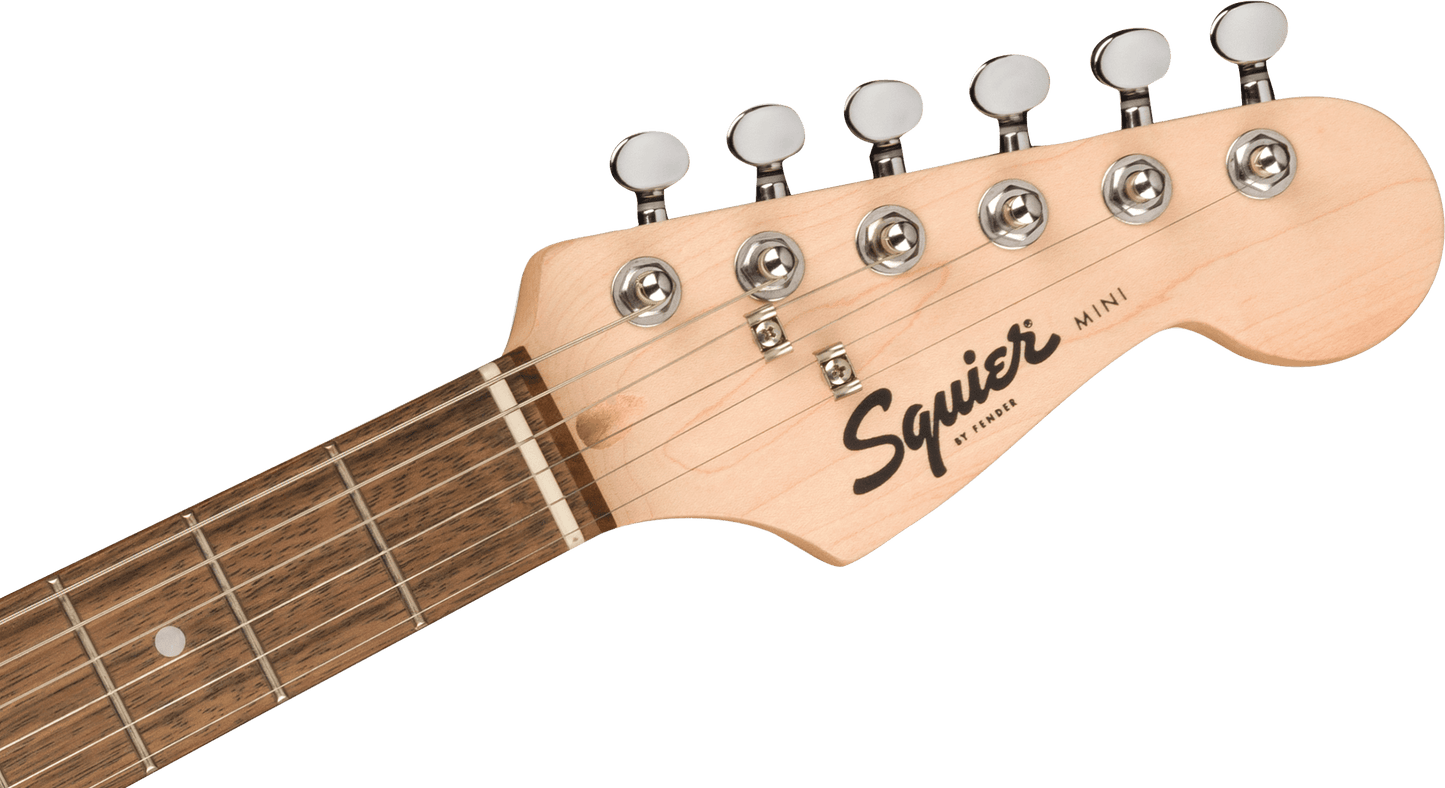 Squier Mini Stratocaster®, Laurel Fingerboard, White Pickguard, Shell Pink