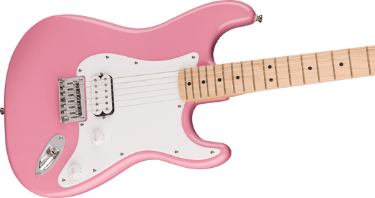 Squier Sonic® Stratocaster® HT H, Maple Fingerboard, White Pickguard, Flash Pink