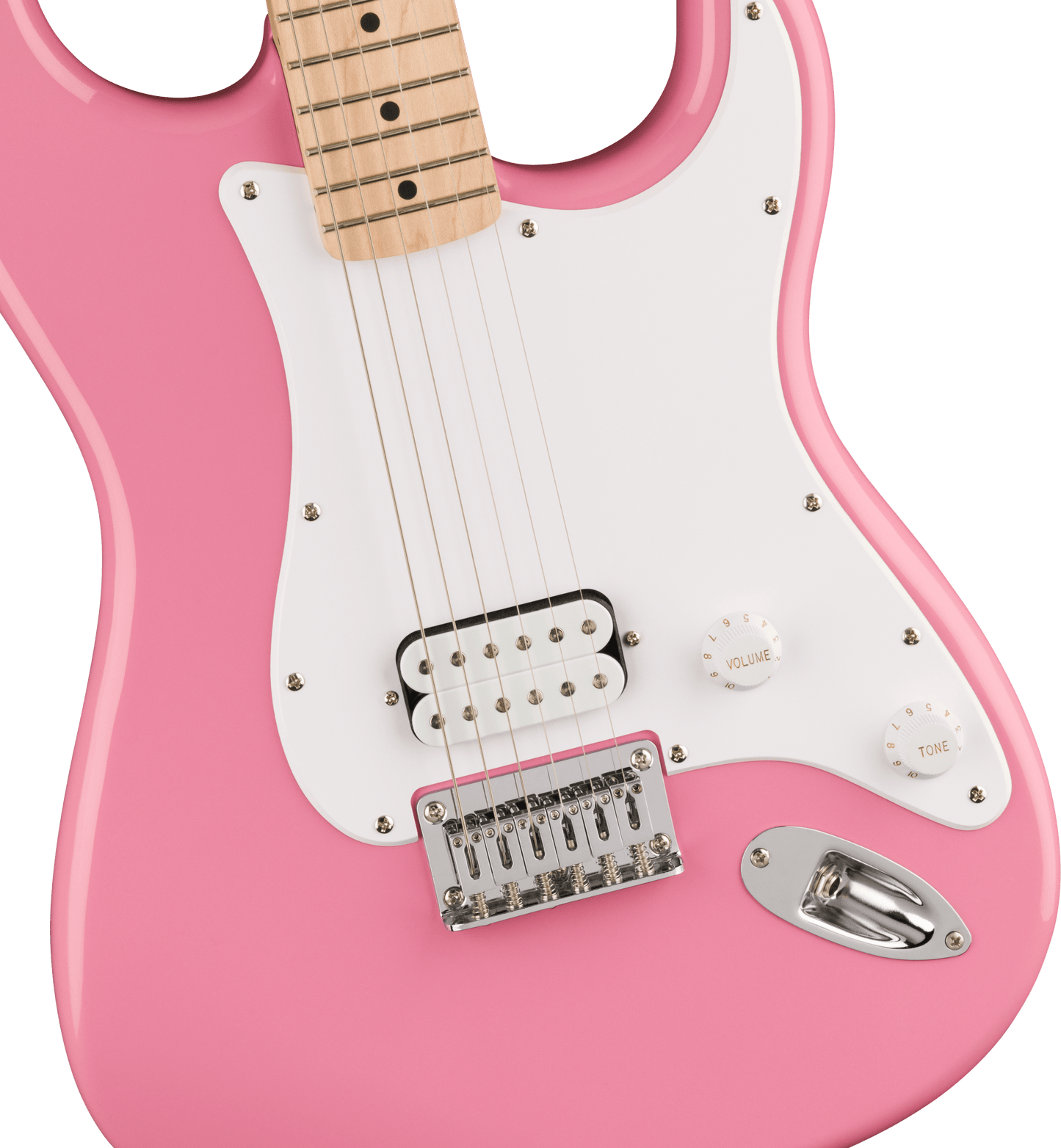 Squier Sonic® Stratocaster® HT H, Maple Fingerboard, White Pickguard, Flash Pink