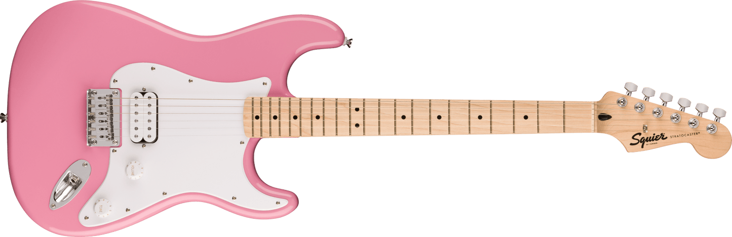 Squier Sonic® Stratocaster® HT H, Maple Fingerboard, White Pickguard, Flash Pink