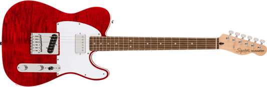 Squier Affinity Series® Telecaster® FMT SH, Laurel Fingerboard, White Pickguard, Crimson Red Transparent