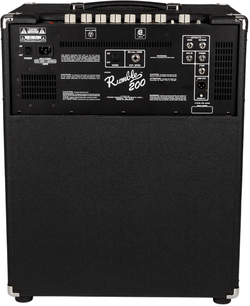 Fender Rumble™ 200 (V3), 120V, Black/Silver