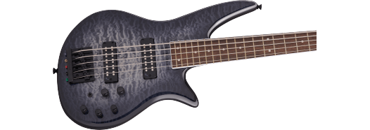 Jackson  X Series Spectra Bass SBXQ V, Laurel Fingerboard, Transparent Black Burst
