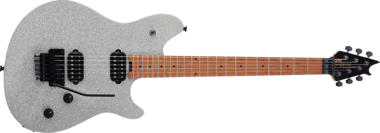 EVH Wolfgang® WG Standard, Baked Maple Fingerboard, Silver Sparkle