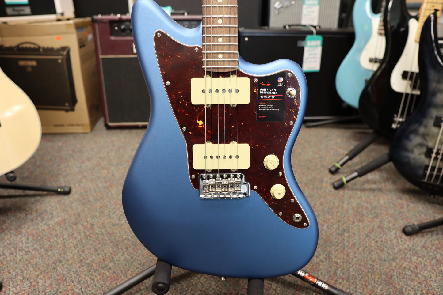 Fender American Performer Jazzmaster®, Rosewood Fingerboard, Satin Lake Placid Blue