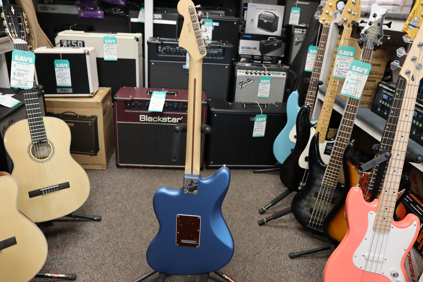 Fender American Performer Jazzmaster®, Rosewood Fingerboard, Satin Lake Placid Blue