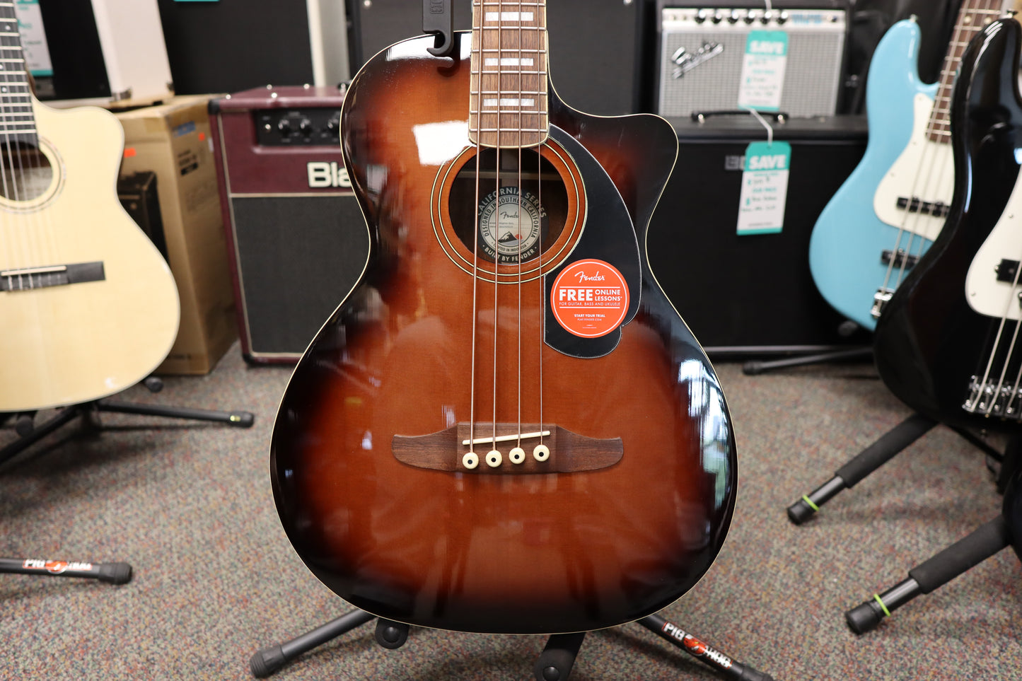 Fender  Kingman™ Bass, Walnut Fingerboard, Black Pickguard, Shaded Edge Burst