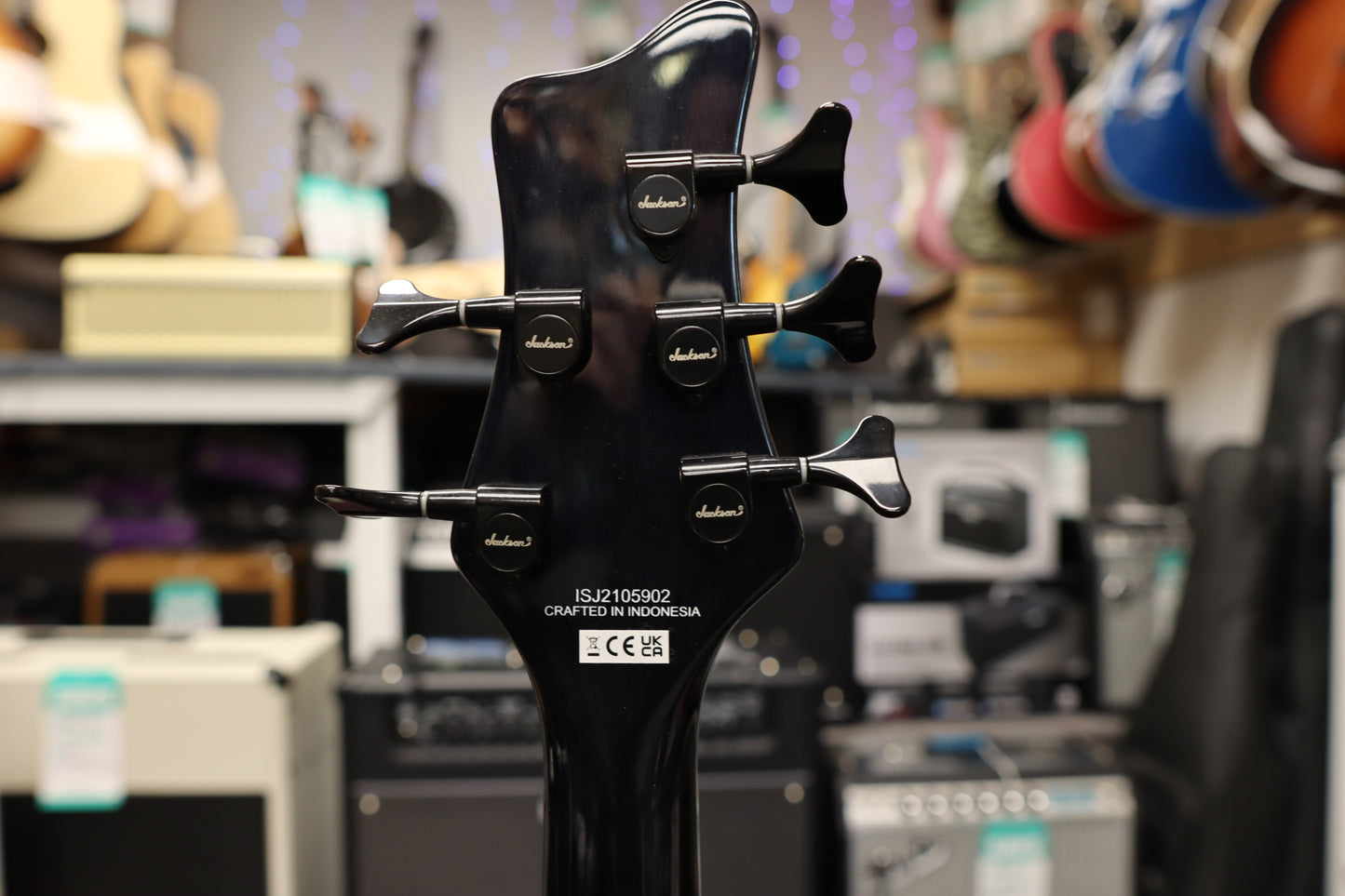 Jackson  X Series Spectra Bass SBXQ V, Laurel Fingerboard, Transparent Black Burst