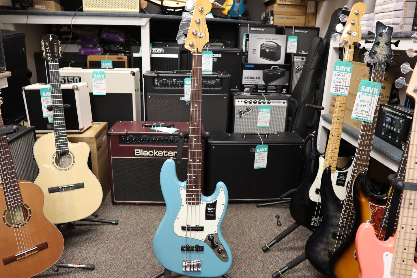 Fender Player II Jazz Bass®, Rosewood Fingerboard, Aquatone Blue