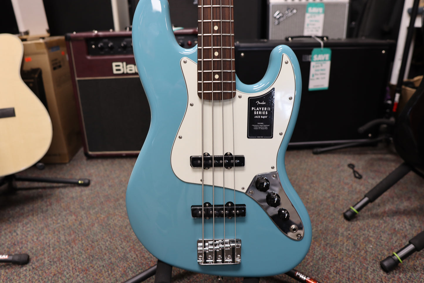 Fender Player II Jazz Bass®, Rosewood Fingerboard, Aquatone Blue