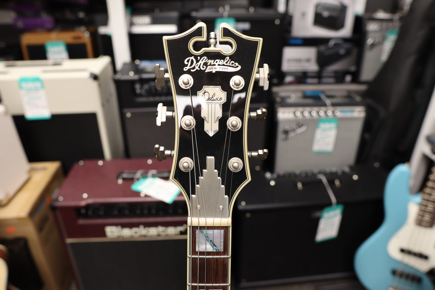 D'Angelico Deluxe Series DC Limited Edition (Only 50 Exist) Semi-Hollow Electric Guitar Sapphire