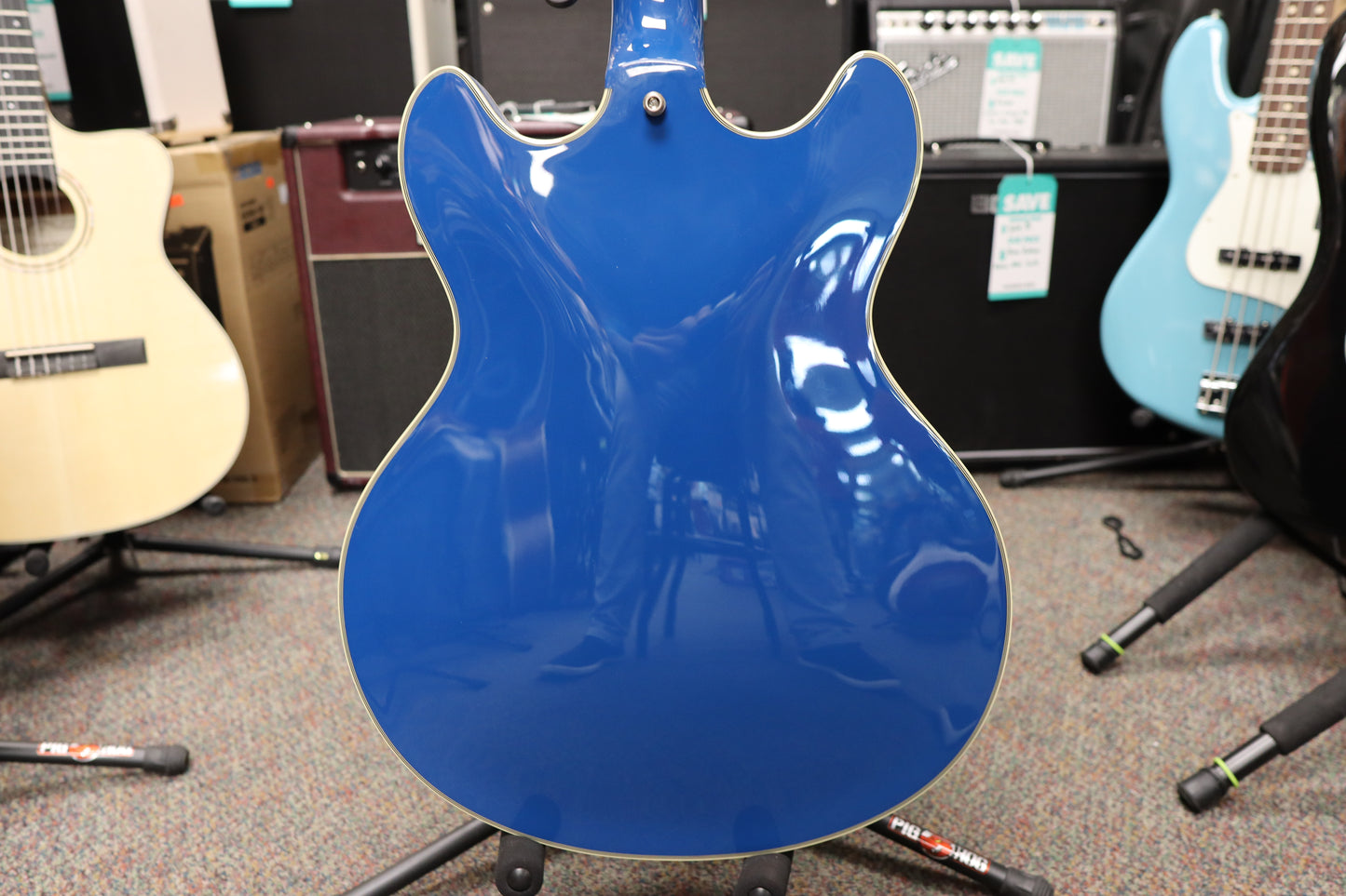 D'Angelico Deluxe Series DC Limited Edition (Only 50 Exist) Semi-Hollow Electric Guitar Sapphire