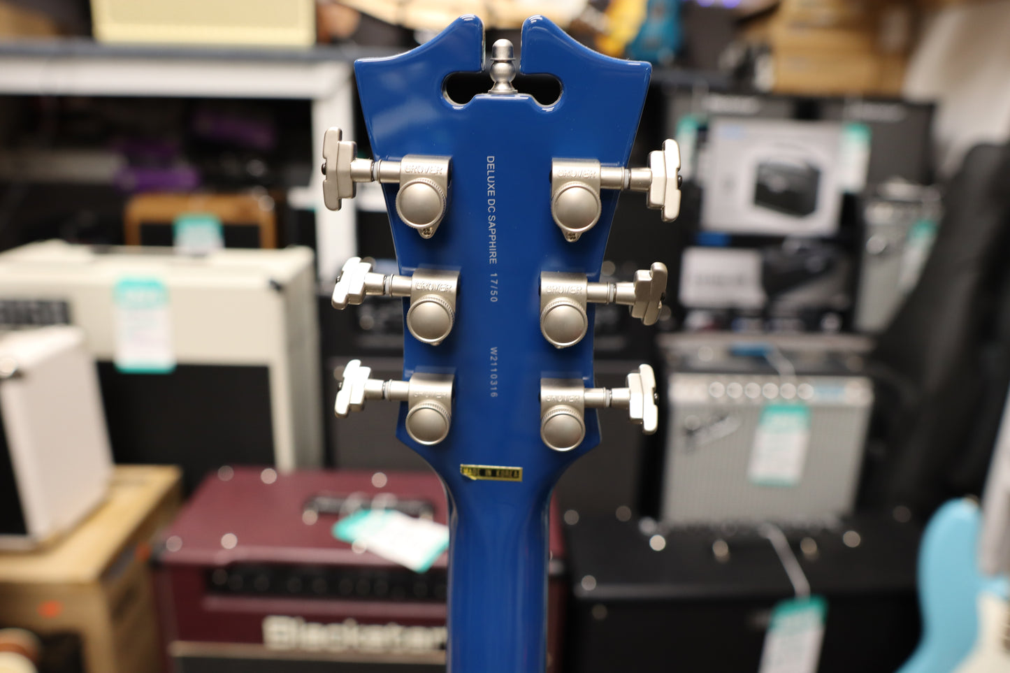 D'Angelico Deluxe Series DC Limited Edition (Only 50 Exist) Semi-Hollow Electric Guitar Sapphire