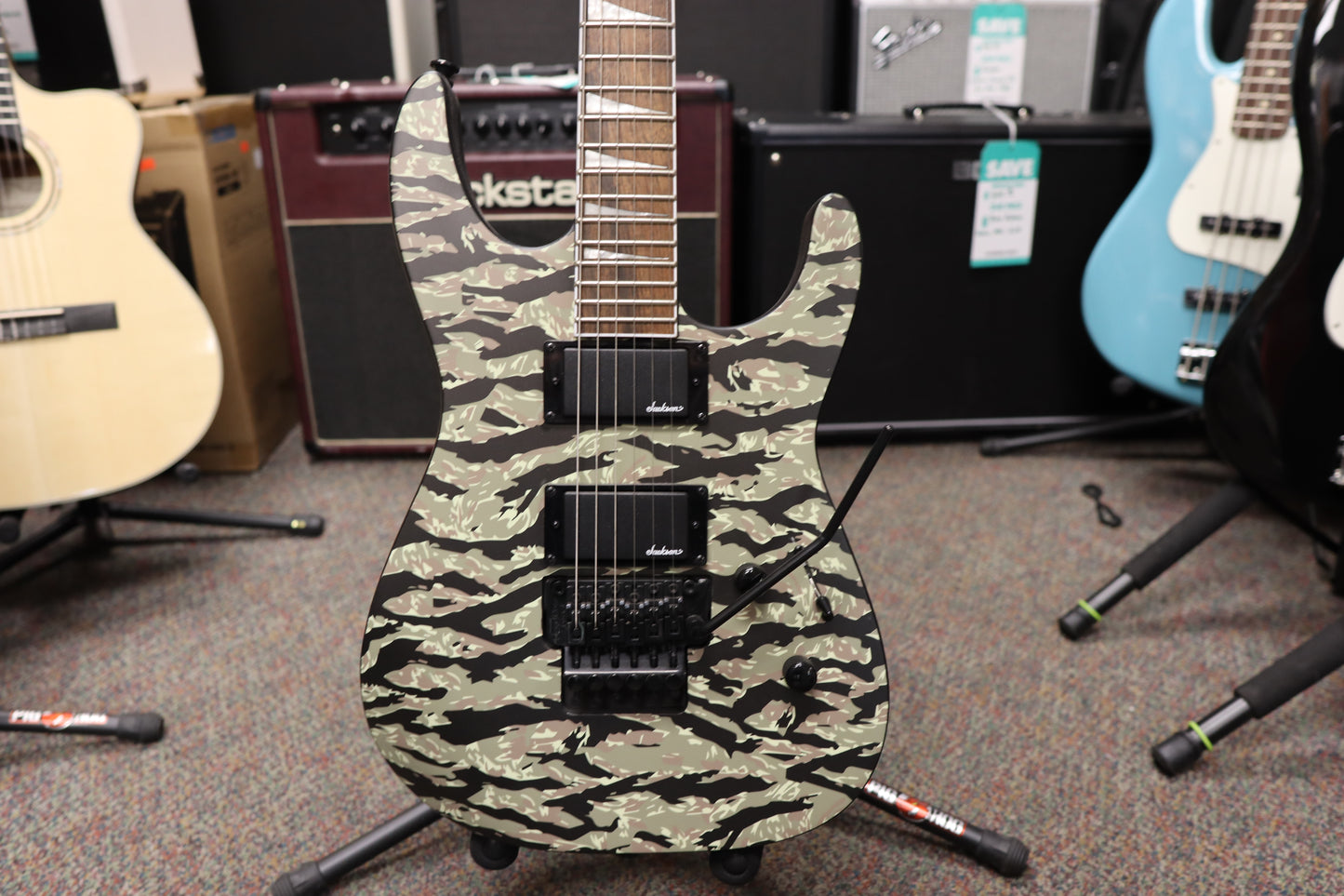 Jackson X Series Soloist™ SLX DX Camo, Laurel Fingerboard, Tiger Jungle Camo
