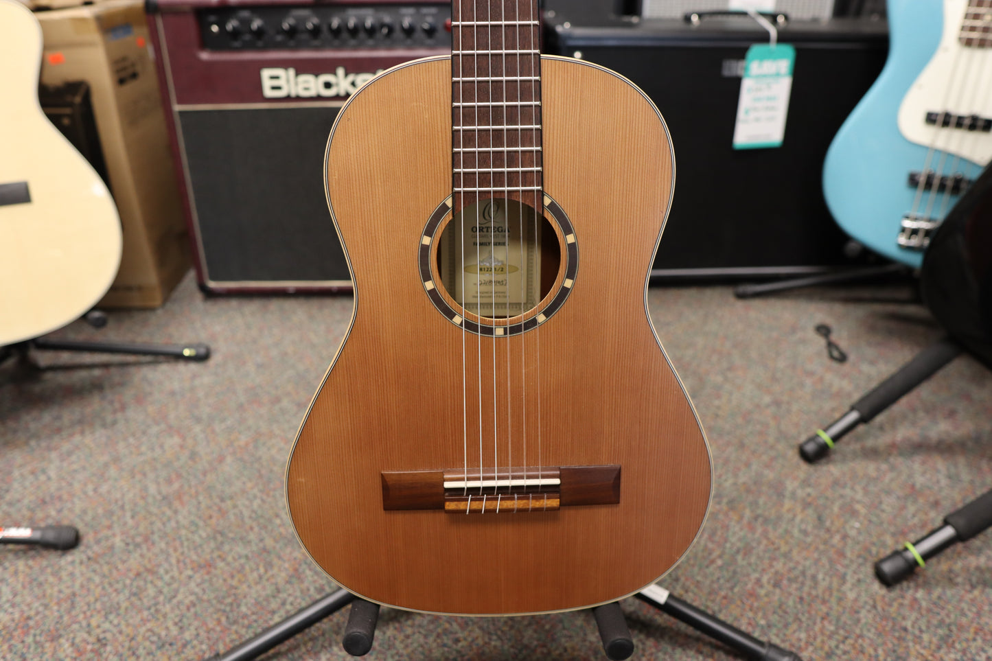 Ortega Family Series 1/2 Size Guitar Cedar/ Mahogany Natural - R122-1/2
