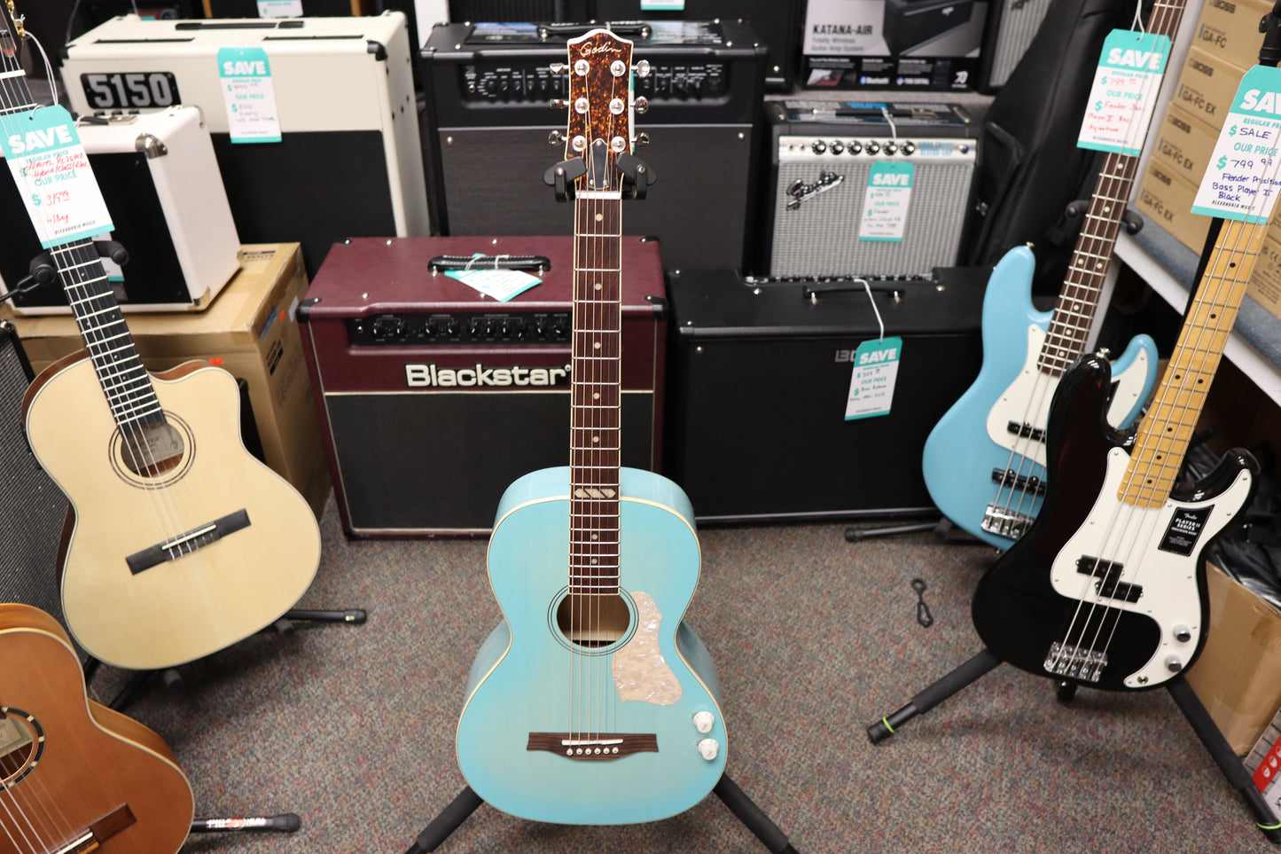 Godin Rialto Laguna Blue HG Q-Discrete Ltd