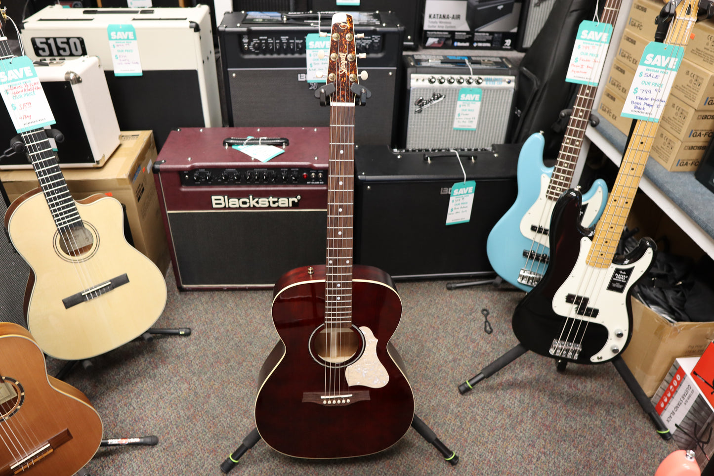 Seagull M6 LTD Ruby Red CH EQ