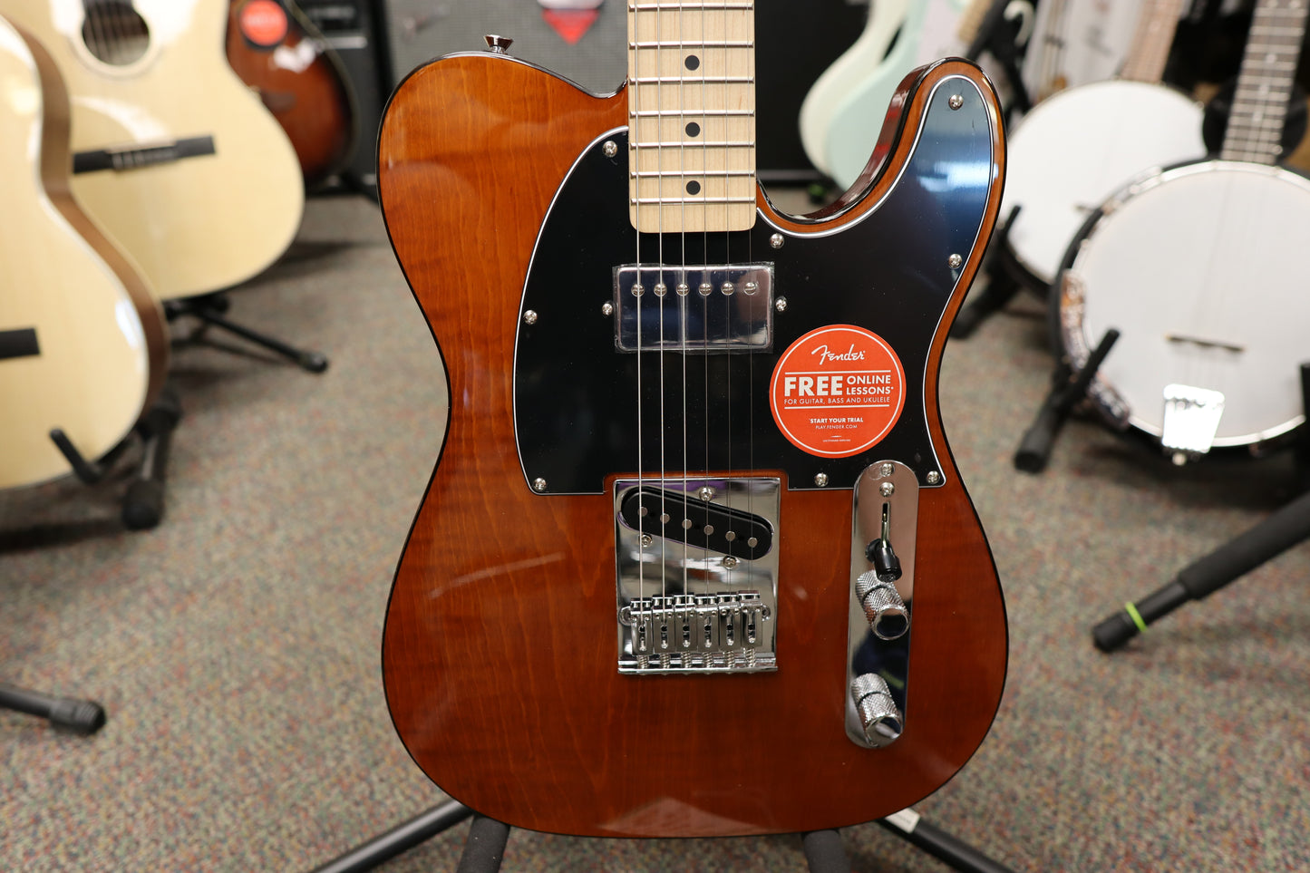 Squier Affinity Series® Telecaster® FMT SH, Maple Fingerboard, Black Pickguard, Mocha