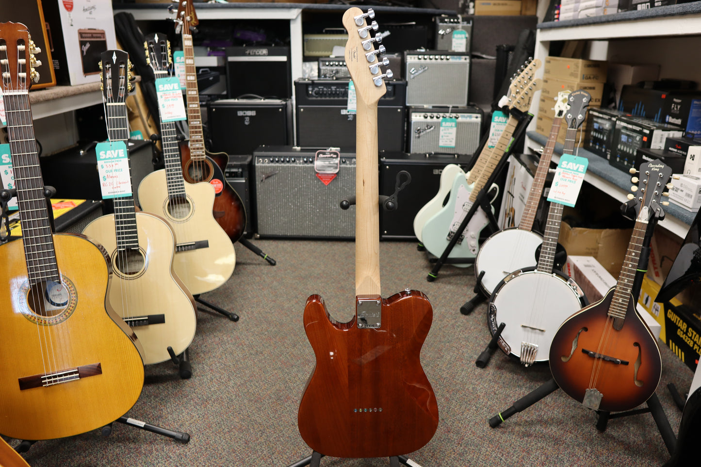 Squier Affinity Series® Telecaster® FMT SH, Maple Fingerboard, Black Pickguard, Mocha