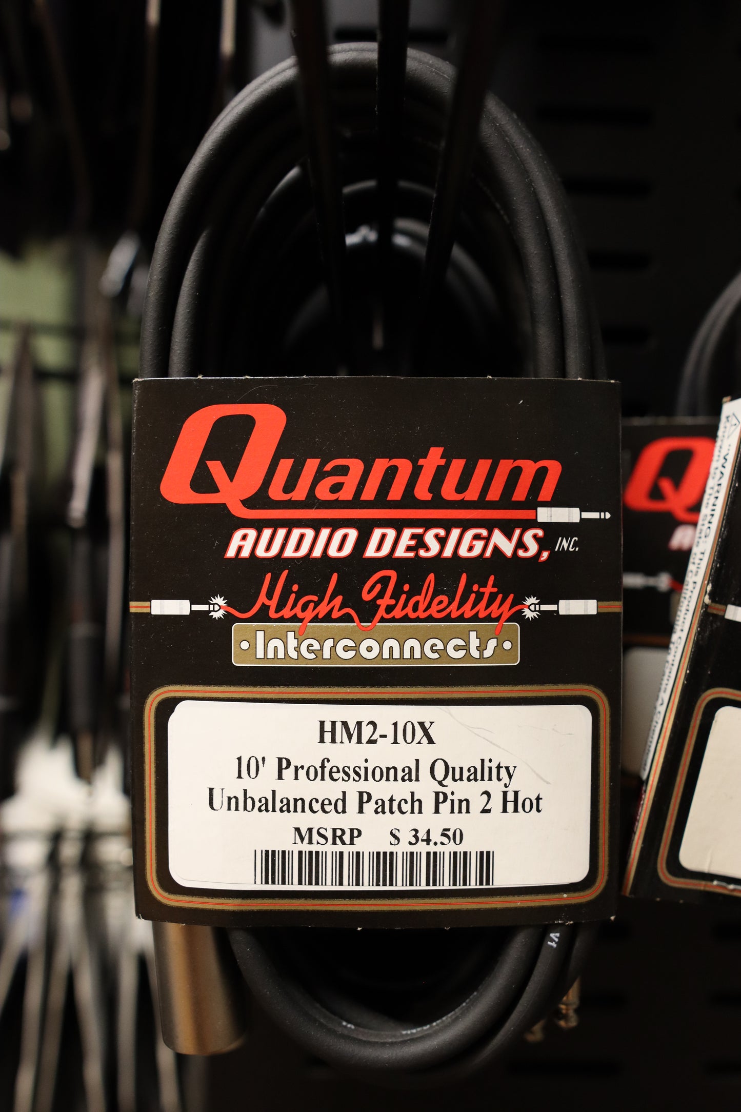 Quantum Audio Designs HM2 1/4" TS to XLR Male Professional Quality Unbalanced