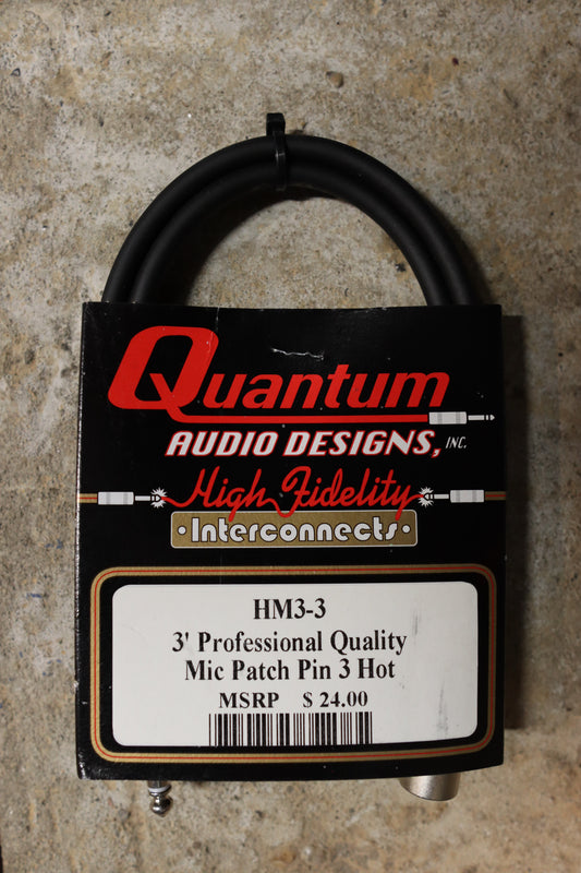 Quantum Audio Designs HM3 XLR Female to 1/4" TS Professional Quality