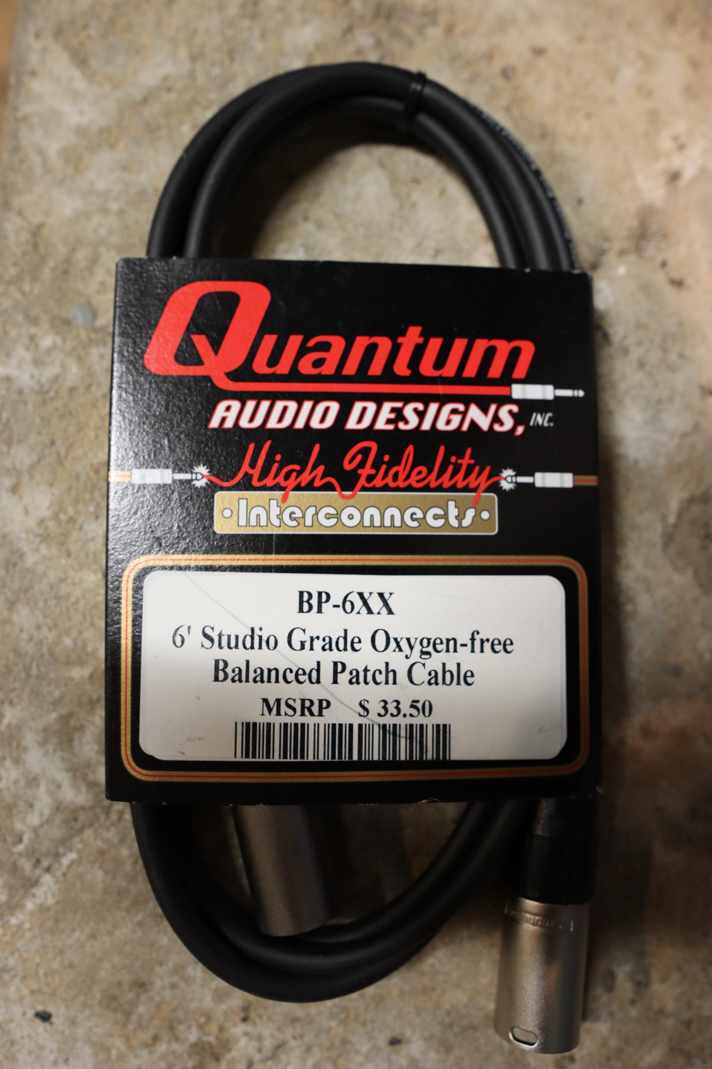 Quantum Audio Designs XLR Male to XLR Male Studio Grade Oxygen-free Balanced Cable