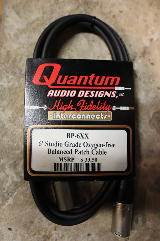Quantum Audio Designs XLR Male to XLR Male Studio Grade Oxygen-free Balanced Cable
