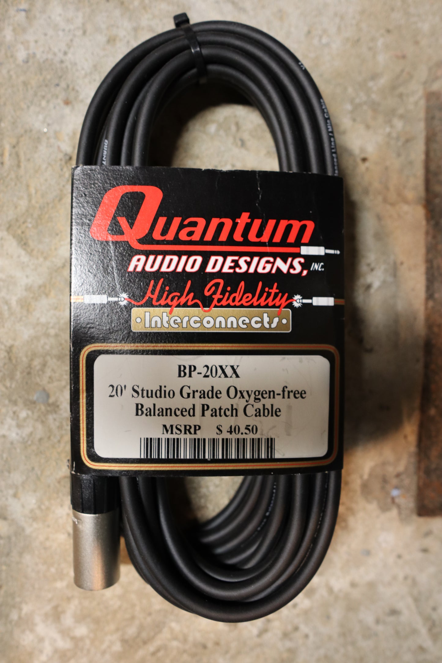 Quantum Audio Designs XLR Male to XLR Male Studio Grade Oxygen-free Balanced Cable
