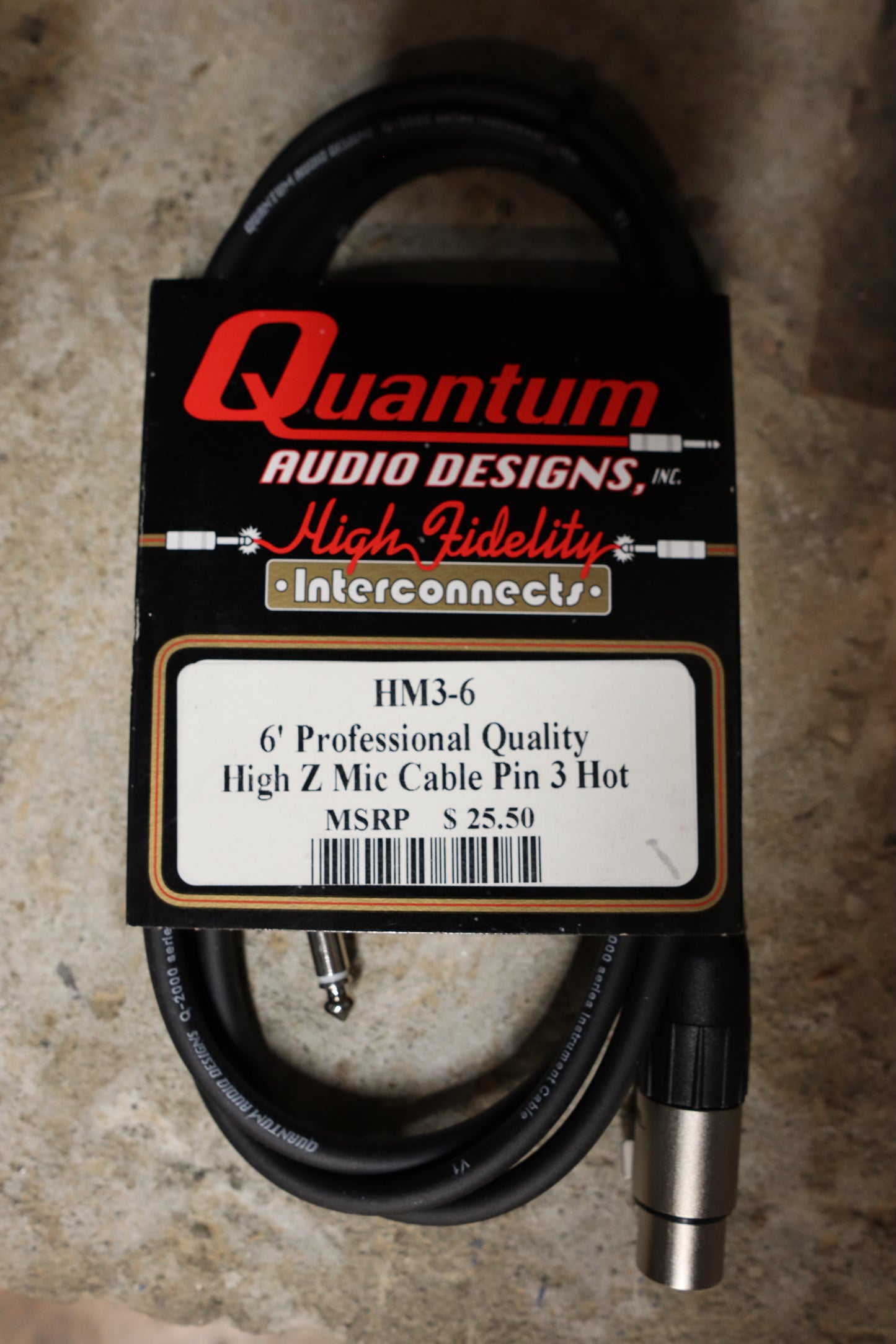 Quantum Audio Designs HM3 XLR Female to 1/4" TS Professional Quality