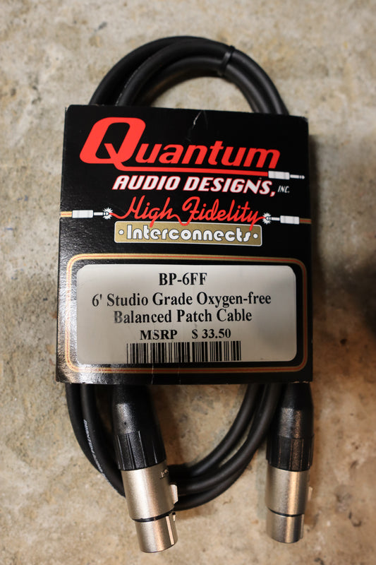 Quantum Audio Designs XLR Female to XLR Female Studio Grade Oxygen-free Balanced Cable