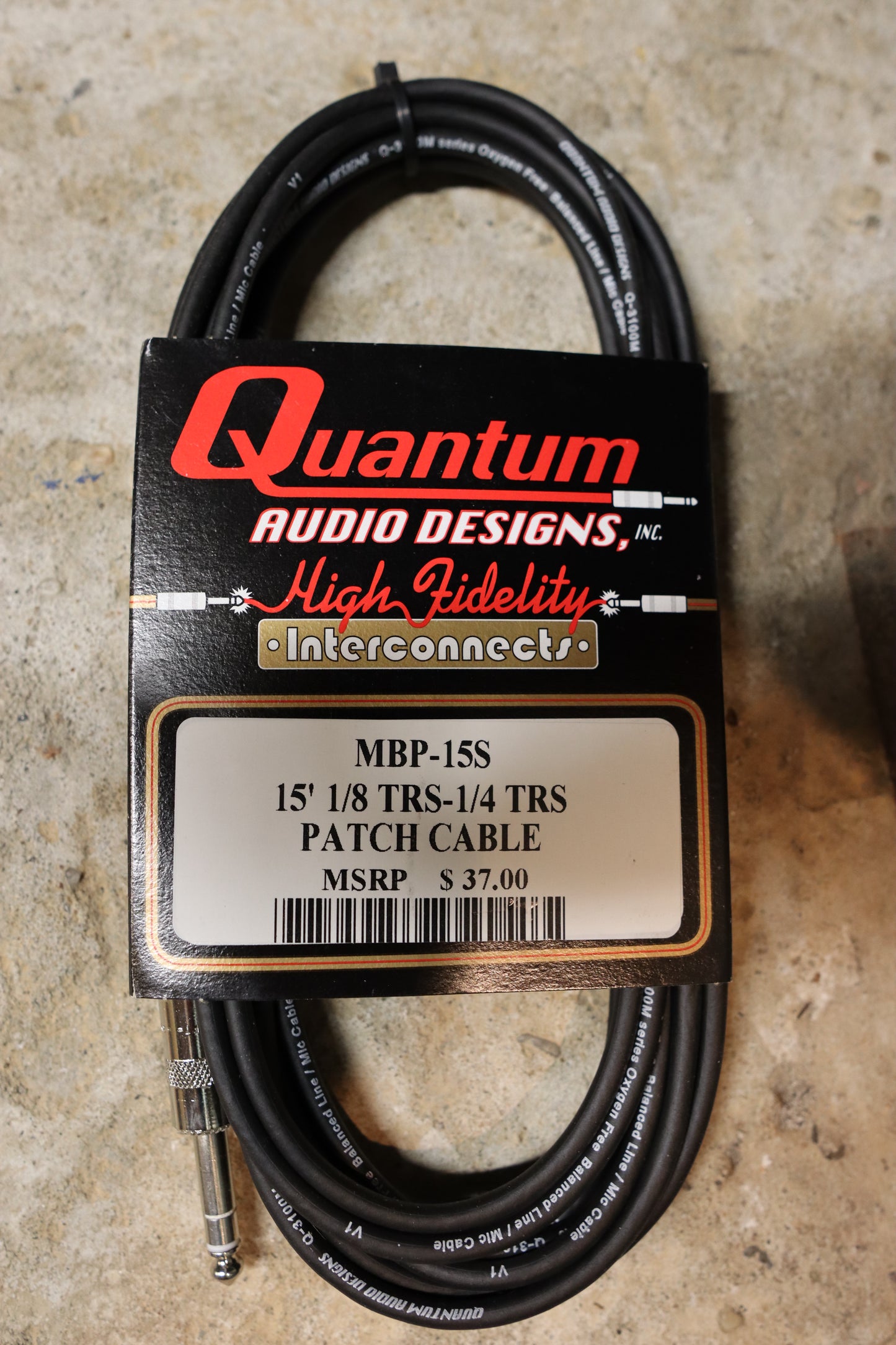 Quantum Audio Designs MBP 1/8" TRS to 1/4" TRS Cable