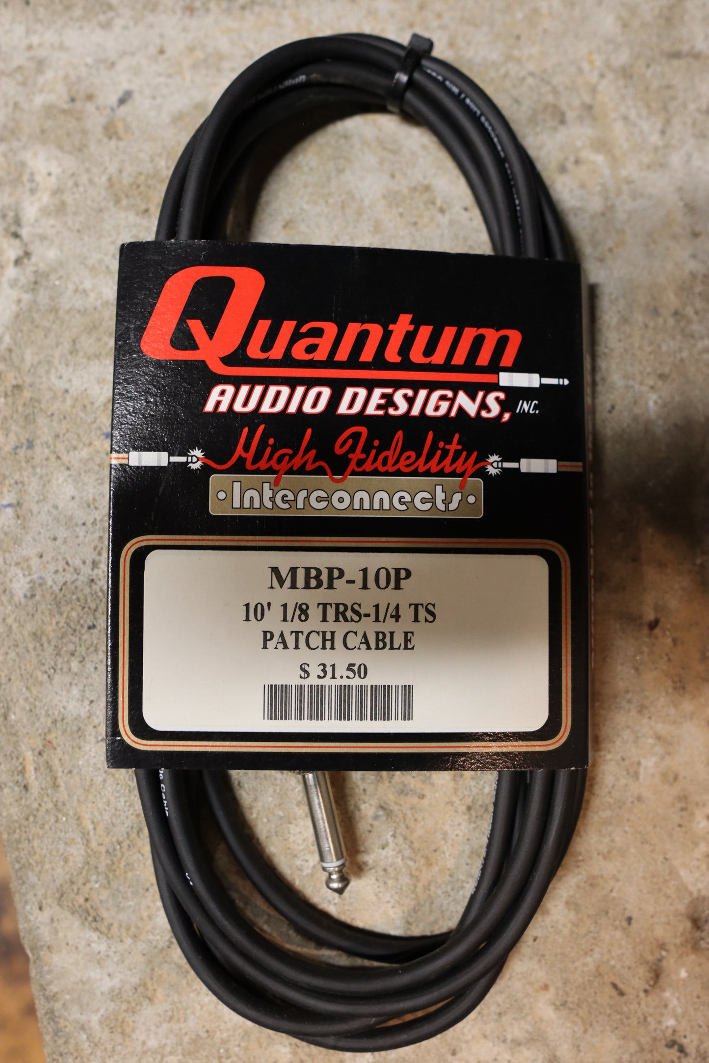 Quantum Audio Designs MBP 1/8" TRS to 1/4" TS Cable