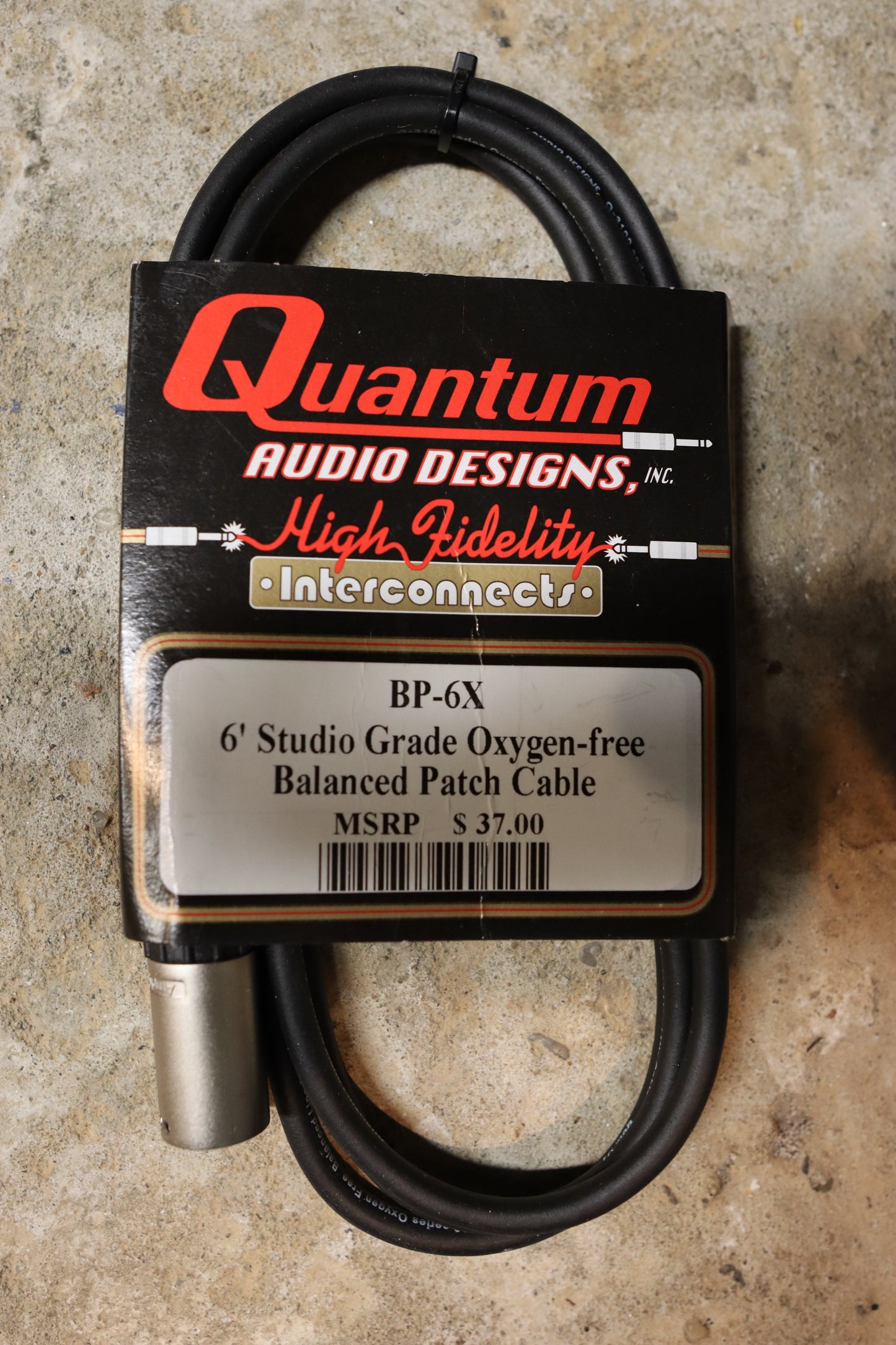 Quantum Audio Designs 1/4" TRS to XLR Male Studio Grade Oxygen-free Balanced Cable