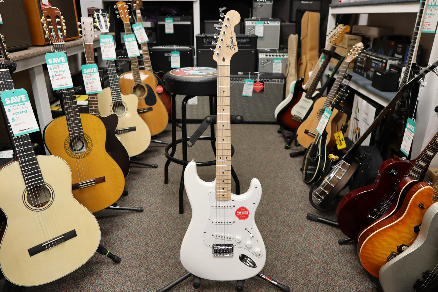 Squier Sonic® Stratocaster® HT, Maple Fingerboard, White Pickguard, Arctic White
