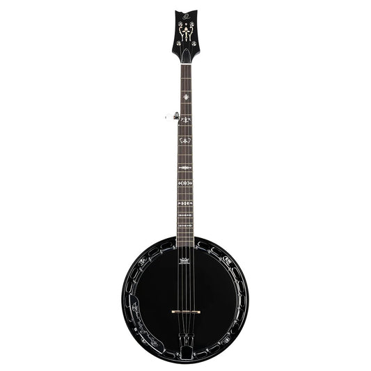 Ortega Guitars OBJ650-SBK Raven Series 5-String Banjo Mahogany Black