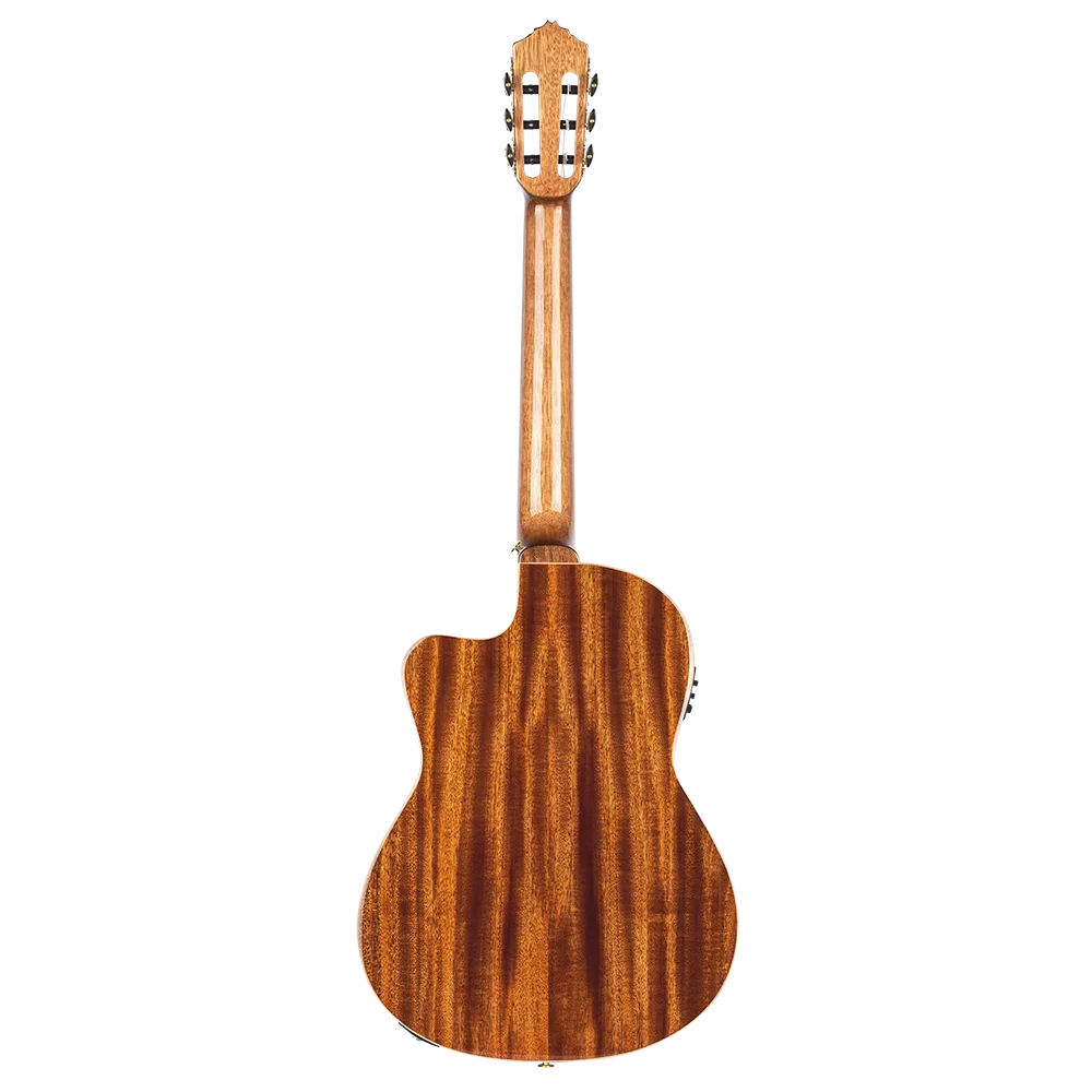Ortega RCE138-T4 Performer Series Solid Top Thinline Crossover Acoustic-Electric Nylon Classical Guitar w/Bag, Right Handed